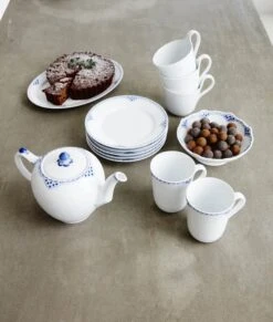 Royal Copenhagen Hvid Riflet Halvblonde Højhankskop -Royal Copenhagen 3990 01dfceb6 615f 4fdb 8d9b 1a0c696c058c