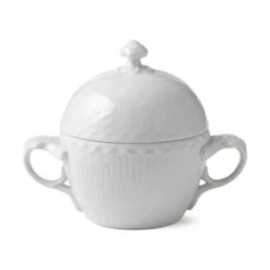 Royal Copenhagen Hvid Halvblonde Sukkerskål