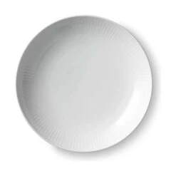 Royal Copenhagen Hvid Riflet Middagstallerken