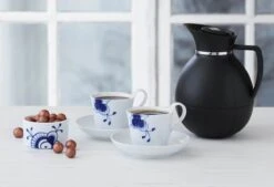 Royal Copenhagen Blå Mega Riflet Kopper - 2 Stk.