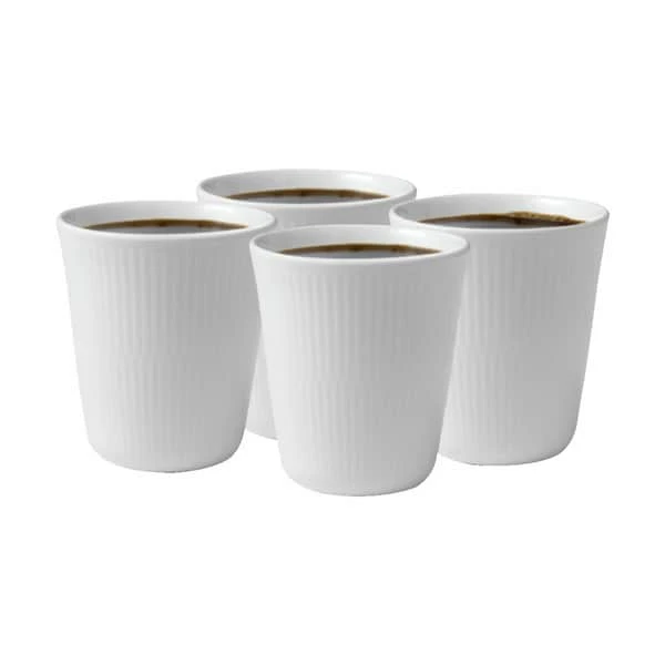 Royal Copenhagen Hvid Riflet Termokopper - 4 Stk. 4 Royal Copenhagen Hvid Riflet Termokopper - 4 Stk. - Billede 2