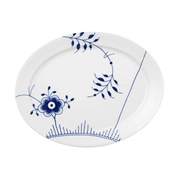 Royal Copenhagen Blå Mega Riflet Serveringsfad 3 Royal Copenhagen Blå Mega Riflet Serveringsfad
