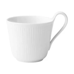 Royal Copenhagen Hvid Riflet Højhankskop