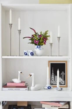 Royal Copenhagen Blå Mega Riflet Fyrfadsstagesæt - 2 Dele -Royal Copenhagen 3990 8564534e 185e 4306 913c dcc83f4301d4