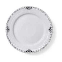 Royal Copenhagen Sort Riflet Blonde Desserttallerken