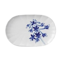 Royal Copenhagen Blomst Ovalt Fad - Hosta