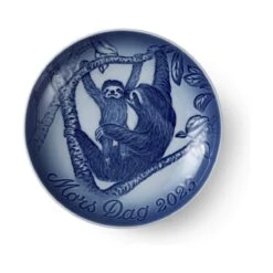 Royal Copenhagen Bing & Grøndahl Mors Dags Platte - Dovendyr Med Unge