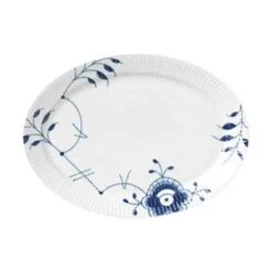 Royal Copenhagen Blå Mega Riflet Tallerken