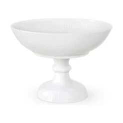 Royal Copenhagen Hvid Riflet Skål På Fod