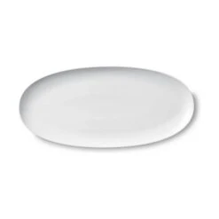 Royal Copenhagen Hvid Riflet Aflangt Fad