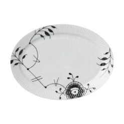 Royal Copenhagen Sort Mega Riflet Tallerken